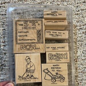 Stampin' Up! Wood-Mount -And Many Mower - Natural Wood